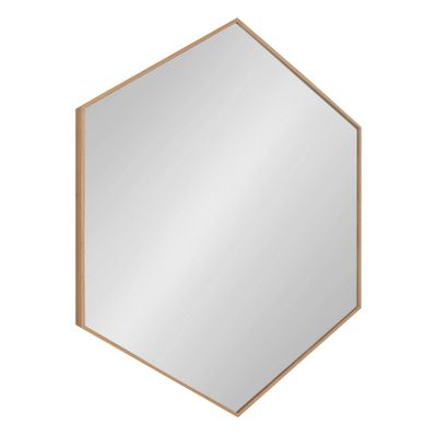 30 x 30 Rhodes Hexagon Wall Mirror Natural - Kate & Laurel All Things Decor
