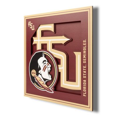 NCAA Florida State Seminoles 3D Logo Series Wall Art - 12x12