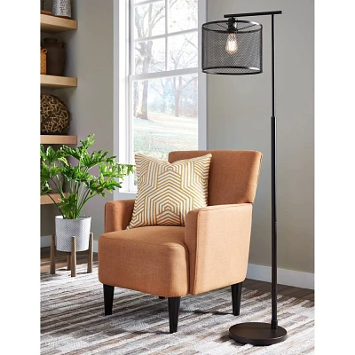 Signature Design by Ashley Nolden Floor Lamp Bronze: Metallic Finish, UL Listed, Turn Knob Switch