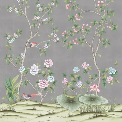 Tempaper & Co. Chinoiserie Removable Peel and Stick Vinyl Wall Mural, , 108x78