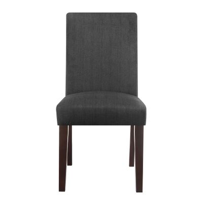 Serta Set of 2 Liam Dining Chair : Parsons Style, Curved Back, Polyester Upholstery, Wood Legs