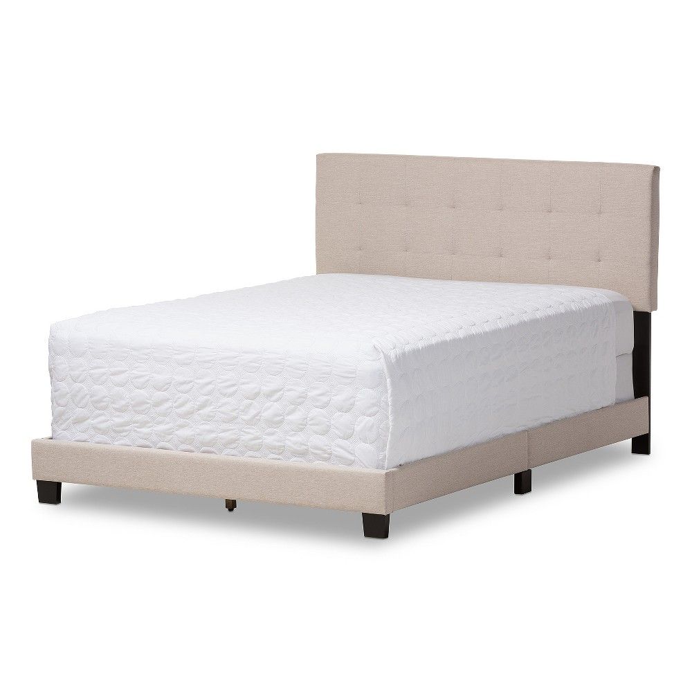 Baxton Studio Brookfield Modern and Contemporary Beige Fabric Upholstered Grid-tufting Full Size Bed Baxton Studio Brookfield Modern and Contemporary Beige Fabric Upholstered Grid-tufting Full Size Bed