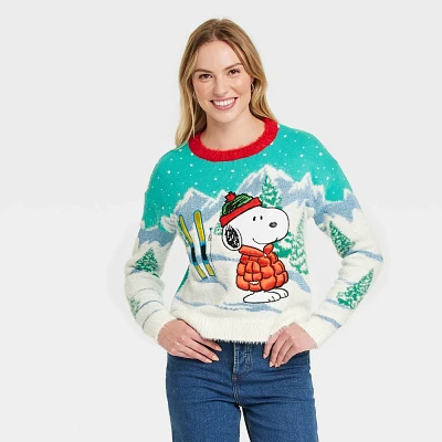 Womens Snoopy Christmas Festive Graphic Sweater