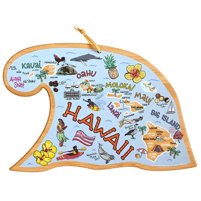 Totally Bamboo Hawaiian Islands Fish Kiss Cutting Board