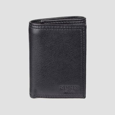 DENIZEN from Levis RFID Trifold with Zipper Pocket Wallet - Black