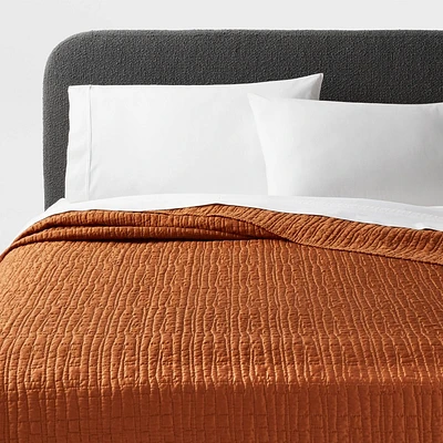 Full/Queen TENCEL Quilt Copper - Threshold: OEKO-TEX Certified, Lightweight Woven Coverlet with Cooling Technology