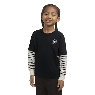 Converse Boys Short Sleeve One Star Chest Layered T-Shirt