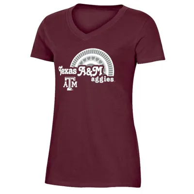 NCAA TexasA&M Aggies Girls V-Neck T-Shirt - XL: Youth Collegiate Apparel, Multicolor Cotton Tee