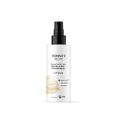 Donnas Recipe Whipped Vanilla Cream Blow Dry & Heat Protectant Spray - 5.5 fl oz