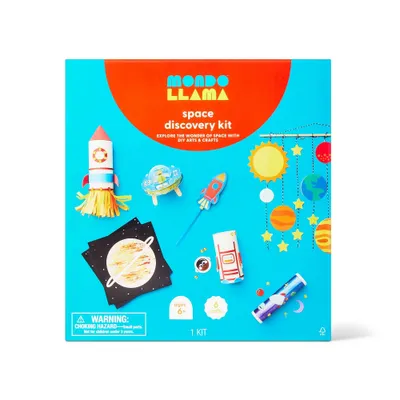 Space STEAM Wood Craft Kit - Mondo Llama: Creative Thinking Activity for Kids 5+, Includes Paints & Stickers