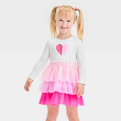 Toddler Girls Heart Tulle Dress