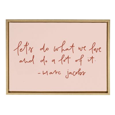 18 x 24 Sylvie Do What We Love Framed Canvas by Maja Tomljanovic Gold: Inspirational Quote Art - Kate and Laurel