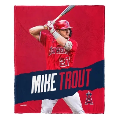 50x60 MLB Los Angeles Angels 23 Mike Trout Silk Touch Throw Blanket