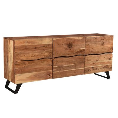 Acacia Wood 3 Doors Live Edge Sideboard - Timbergirl