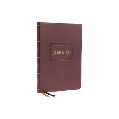 KJV Holy Bible: Large Print Thinline, Brown Leathersoft, Red Letter, Comfort Print: King James Version - by Thomas Nelson (Leather Bound)