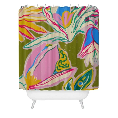 Deny Designs Sandrapoliakov Tropical Garden Shower Curtain