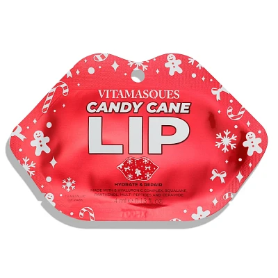 Vitamasques Stocking Stuffer - Candy Cane Lip Mask - Hydrate & Repair