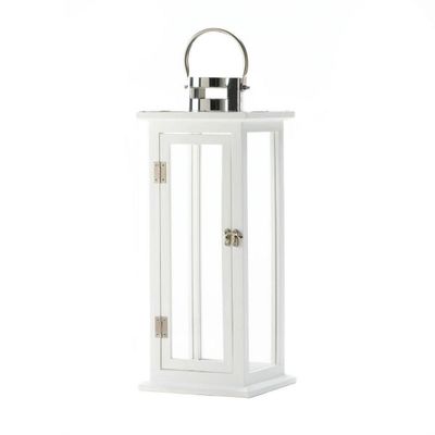 20.375 Iron Highland Outdoor Lantern White - Zingz & Thingz