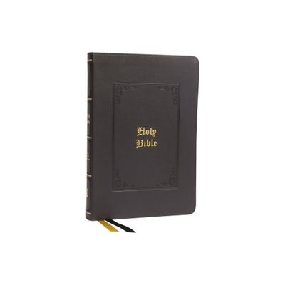 KJV Holy Bible: Large Print Thinline, Black Leathersoft, Red Letter, Comfort Print: King James Version - by Thomas Nelson (Leather Bound)