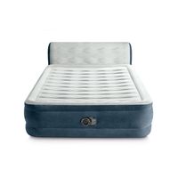 Intex 18 Pillow Top Air Mattress with Electric Pump and Headboard - Queen Size