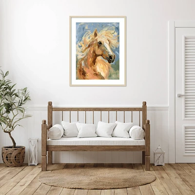 Amanti Art 33x41 Palomino in the Wind I by Victoria Barnes Wood Framed Wall Art Print