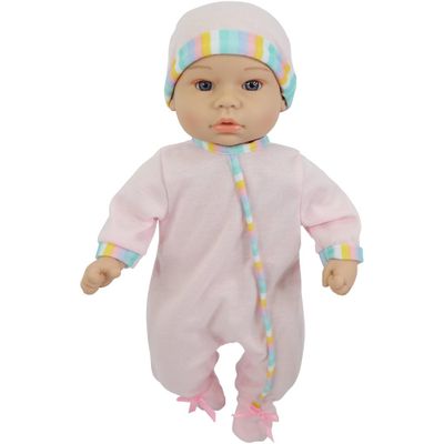 14 Sweet and Happy Baby - Pink with Stripes Pajamas