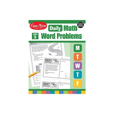 Daily Word Problems Math, Grade 5 Teacher Edition - by Evan-Moor Educational Publishers (Paperback)