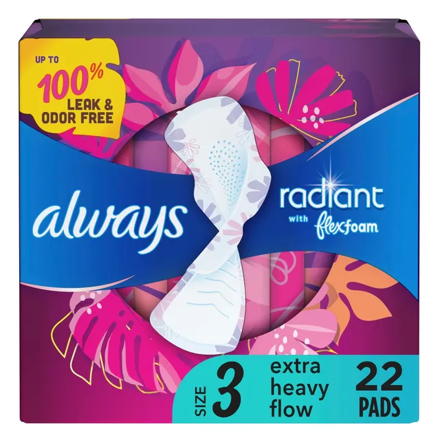 Always Extra Heavy Overnight Absorbency Unscented Ultra Thin Pads with  Wings - Size 5 - 46ct 46 ct