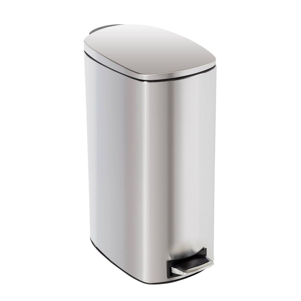Honey-Can-Do 50L Large Stainless Steel Step Trash Can 