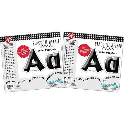 Barker Creek 4 Letter Pop-Outs 2 pack - Affair: Letters