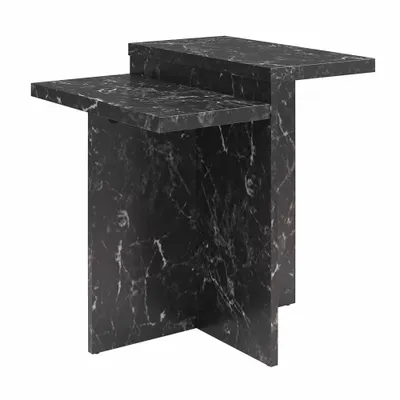 Brielle Modern Faux Marble Side Table