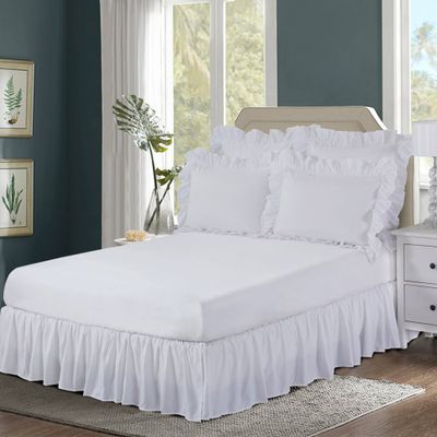 Magic Skirt Wrap-around Ruffled Bed Skirt - (): Bed Makers, Polyester