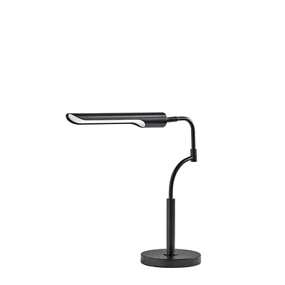 Adesso Zane Desk Lamp (Includes LED Light Bulb) with Smart Switch Black: ETL Listed, Metal Shade, Touch Sensor