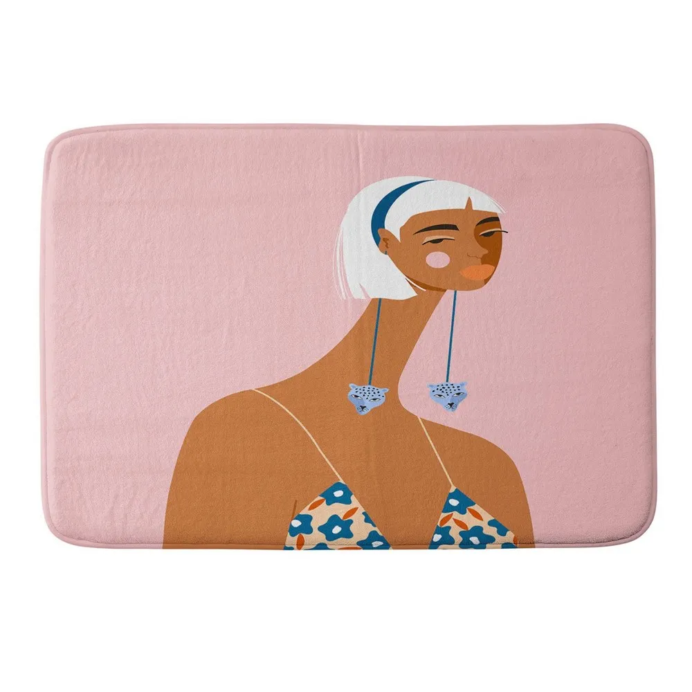 Deny Designs Maritza Lisa Cheetah Earrings Bath Mat - Deny Designs | The  Market Place