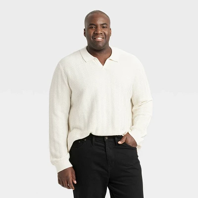 Men Big & Tall Johnny Collared Polo Sweater