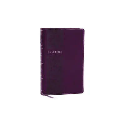 NKJV Personal Size Large Print Bible with 43,000 Cross References, Purple Leathersoft, Red Letter, Comfort Print - by Thomas Nelson (Leather Bound)