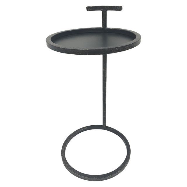 Katrine Camden Side Table Black Gold - Jamesdar: Round Martini & End Table, Space-Saving Design