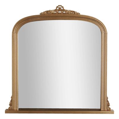 20 x 21 Arch Ornate Accent Wall Mirror Antique Brass - Head West