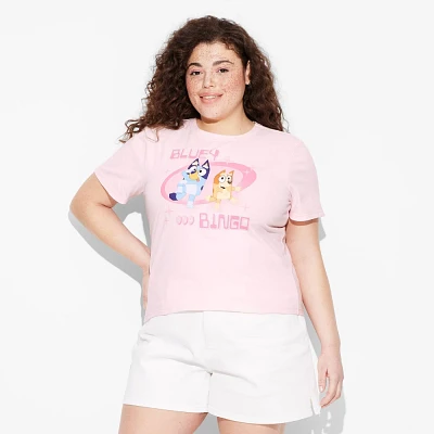 Womens Bluey and Bingo Short Sleeve Graphic Baby T-Shirt