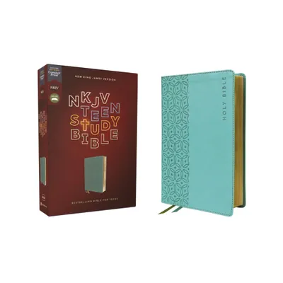 Nkjv, Teen Study Bible, Leathersoft, Teal, Comfort Print - by Zondervan (Leather Bound)