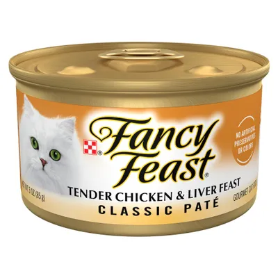 Purina Fancy Feast Classic Pat Gourmet Wet Cat Food Tender Liver & Chicken Feast - 3oz