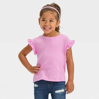 Toddler Girl Solid Short Sleeve T-Shirt