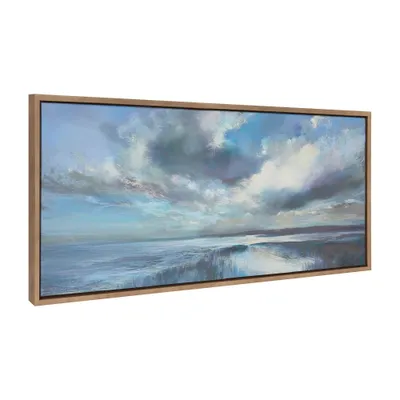 18 x 40 Sylvie The Tide Waits for No Man Framed Canvas by Nel Whatmore