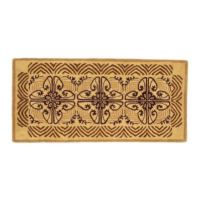 56 Long Minuteman International Art Deco Classic Rectangular Hearth Rug Cocoa - ACHLA Designs