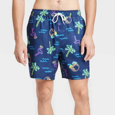 Mens 7 E-Waist Waterloo Flamingo Swim Shorts