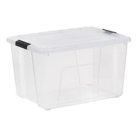 IRIS 60qt Stack and Pull Storage Bin with Lid Clear