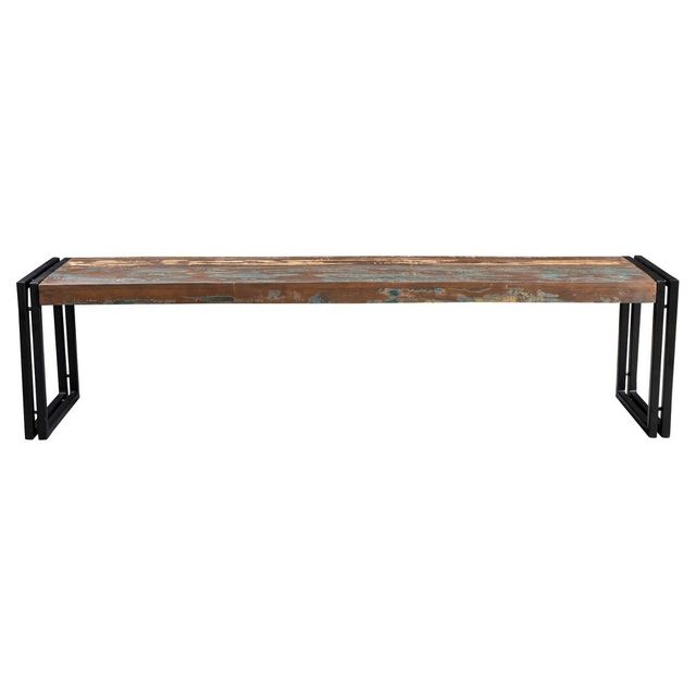 50 Old Reclaimed Wood Bench with Iron Legs - Timbergirl