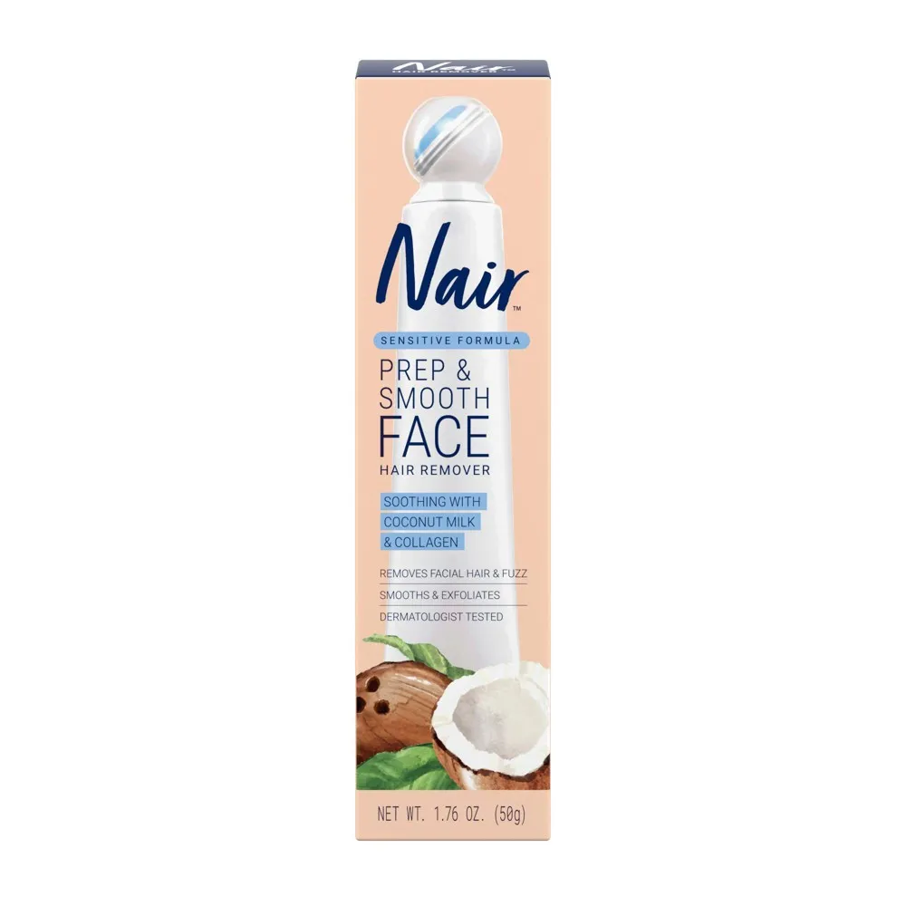 Nair Prep & Smooth Facial Hair Removal Cream for Women Sensitive - 1.76 oz  | The Market Place