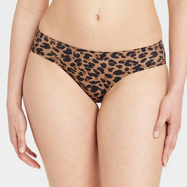 Women Luxury Collection Leopard Print Bonded Microfiber Bikini Underwear