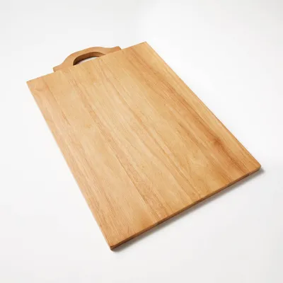 Large Handled Serving Board Brown - Threshold designed with Studio McGee: Rubberwood Charcuterie Tray, 22 Rectangle